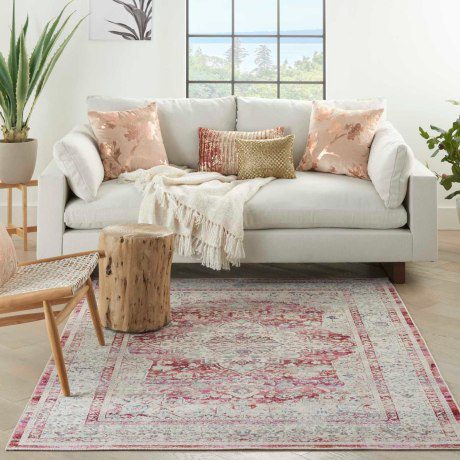 Vintage Kashan Red Ivory 7