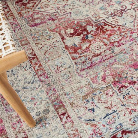 Vintage Kashan Red Ivory 7 - Image 2