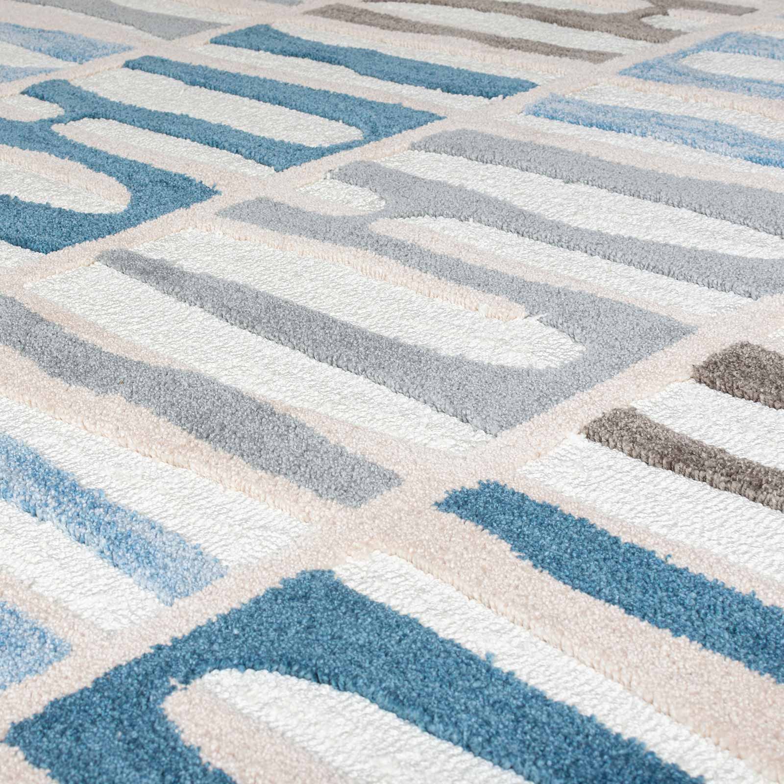 Zest Abstract Stripe Blue - Image 3