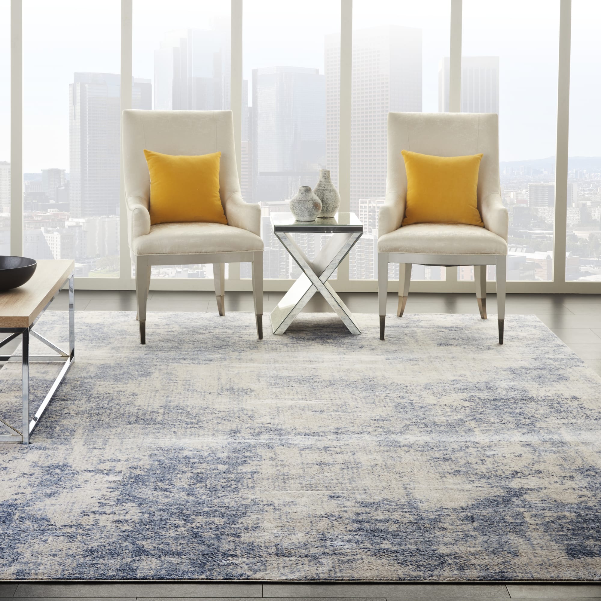 Silky Textures 01 Ivory Blue