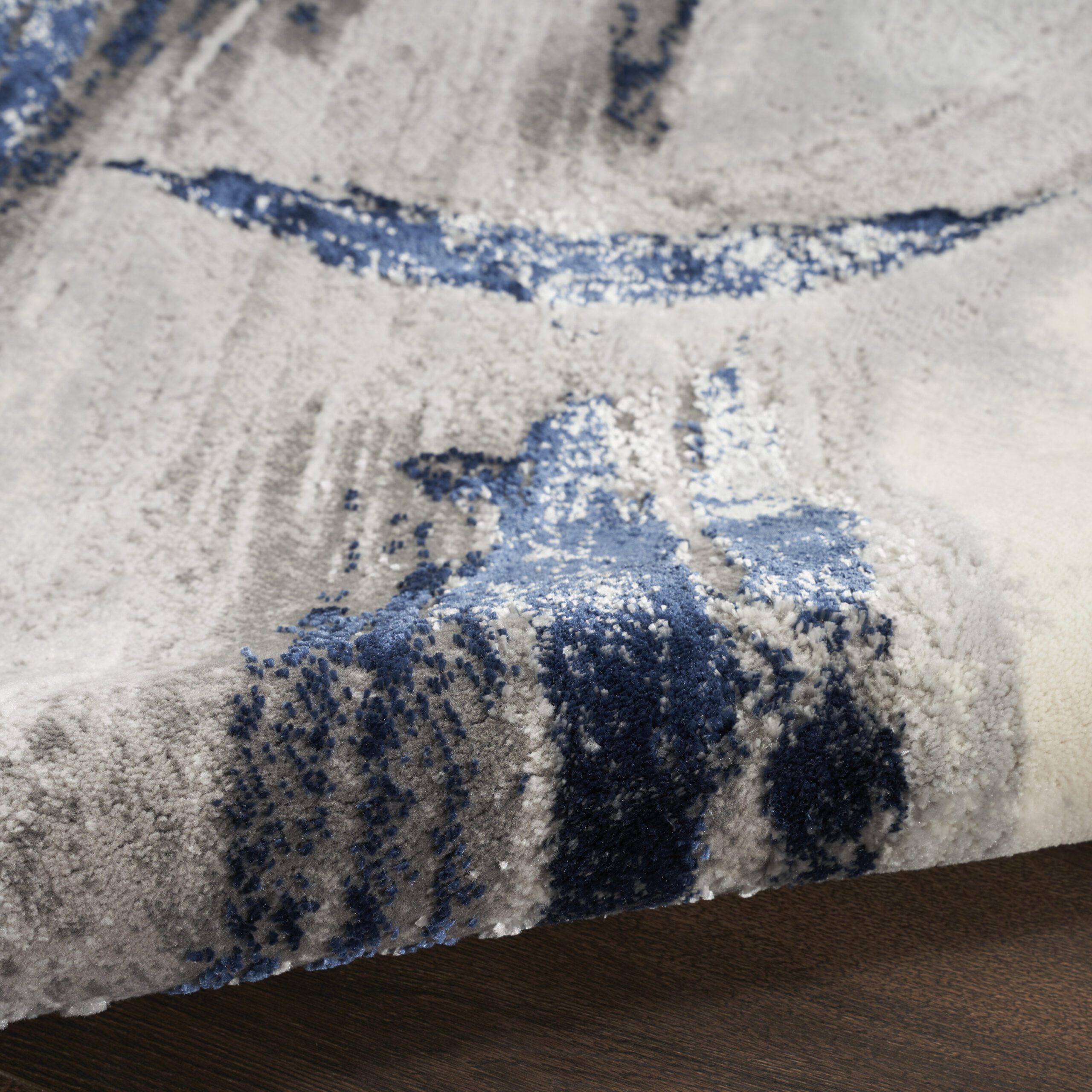 Brush Strokes 02 Grey Navy - Image 2