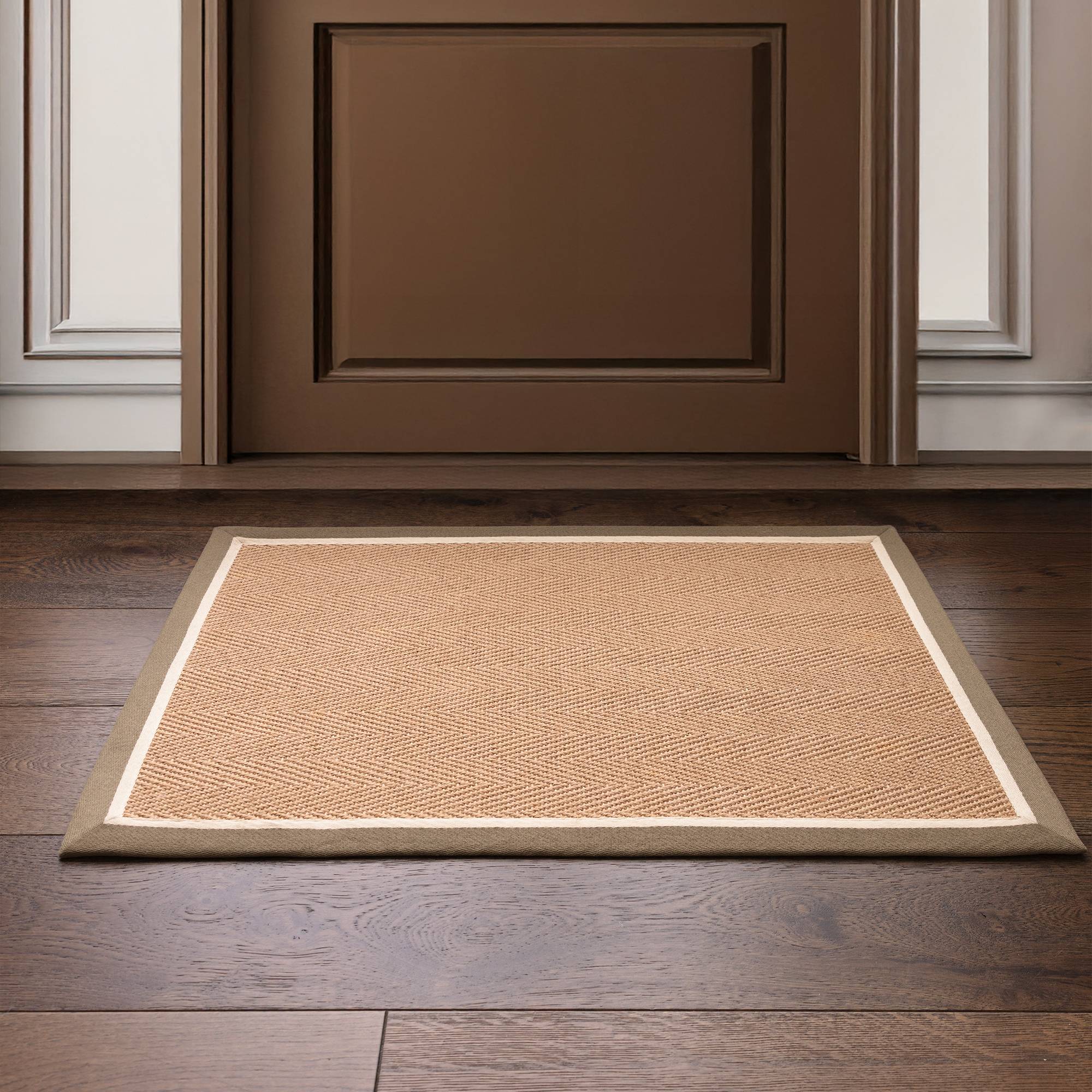 Border Herringbone Khaki